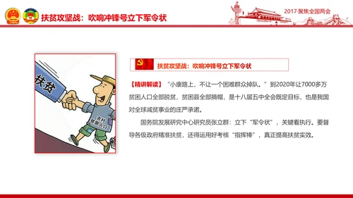 党政大气关注民生聚焦两会党课培训PPT