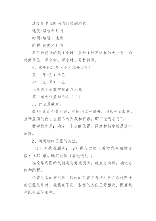 人教版六年级上册数学知识点总结.docx