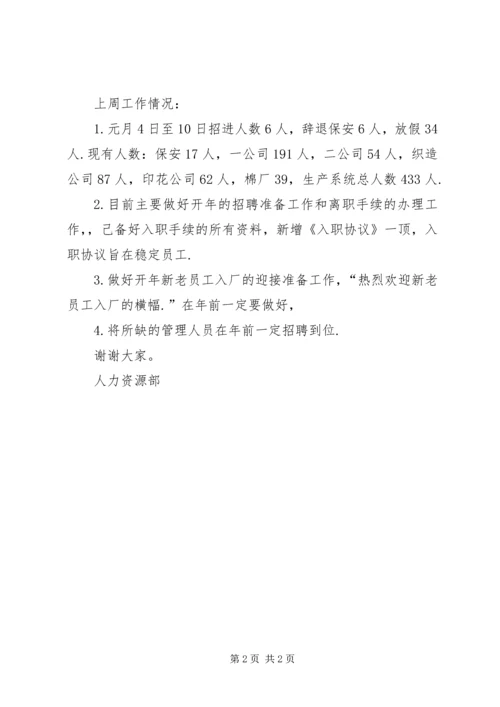 人力资源部工作汇报情况.docx