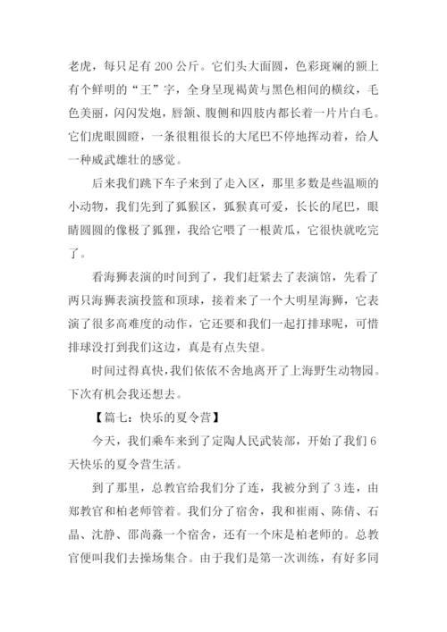 快乐的夏令营作文600字.docx