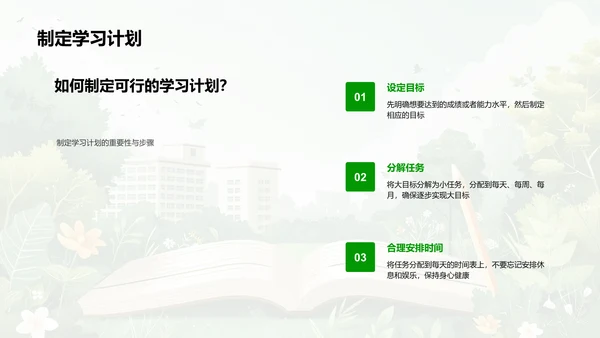 高一新生学习策略PPT模板