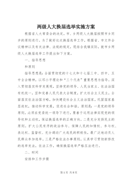 两级人大换届选举实施方案.docx