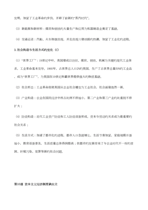 2023年上海高中历史第四分册知识点整理.docx