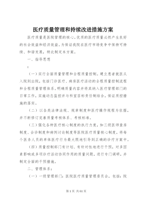 医疗质量管理和持续改进措施方案.docx