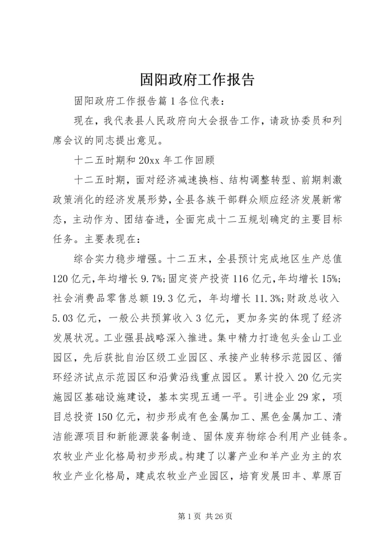 固阳政府工作报告.docx