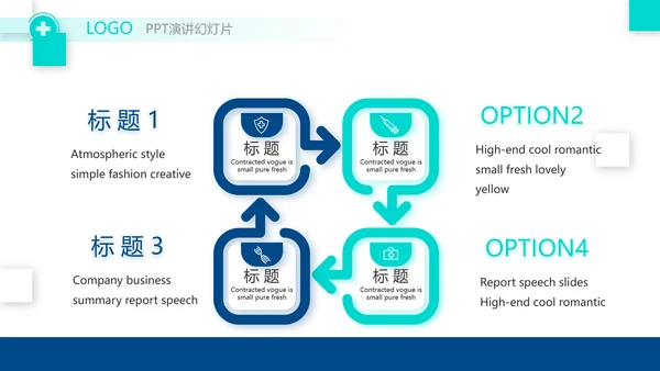 医疗行业年终工作总结动态PPT模板