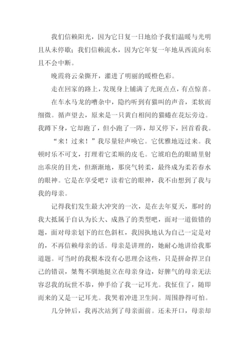 以信赖为题的作文.docx