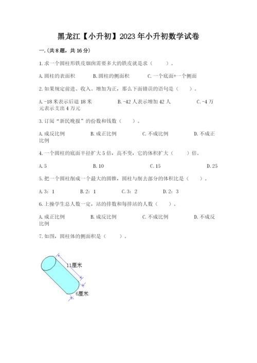 黑龙江【小升初】2023年小升初数学试卷新版.docx