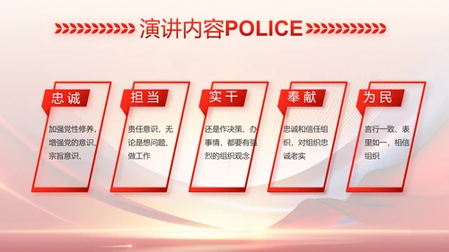 红色大气公安警察工作总结汇报PPT