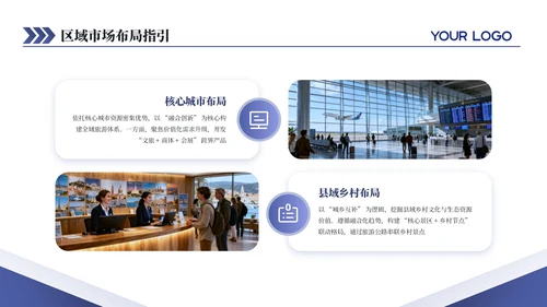 紫色商务旅游行业发展分析报告通用PPT模板