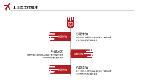 简约型上半年工作总结通用PPT模板