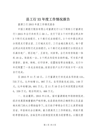 县工行XX年度工作情况报告.docx