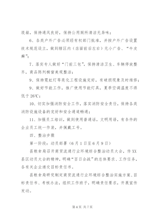 商贸流通业环境综治百日会战实施方案.docx