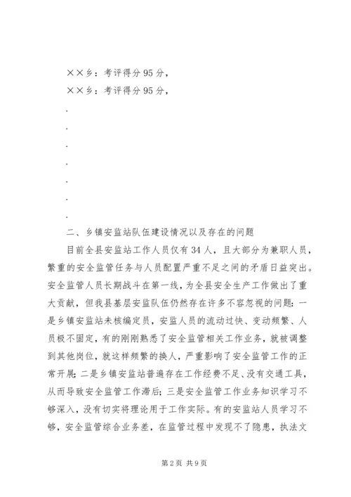 县安监站长会议上的讲话.docx