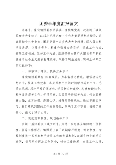 团委半年度汇报范文.docx