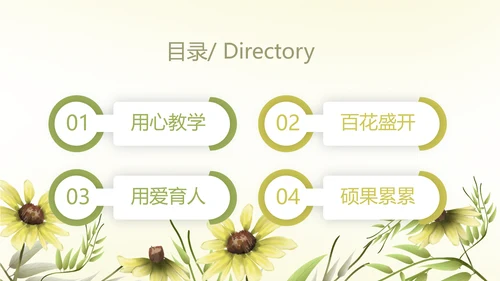 小清新水彩风学校教学工作总结汇报动态PPT模板