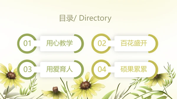 小清新水彩风学校教学工作总结汇报动态PPT模板