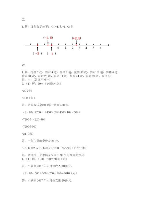 人教版六年级数学下学期期末测试题往年题考.docx