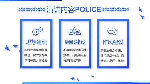 蓝色简约智慧公安科技强警PPT