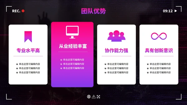 数码故障科技风抖音生态创业计划书PPT模板