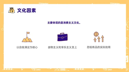黄色手绘风大学生消费观主题班会