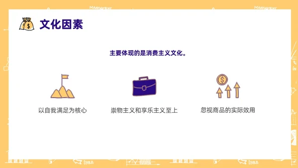 黄色手绘风大学生消费观主题班会