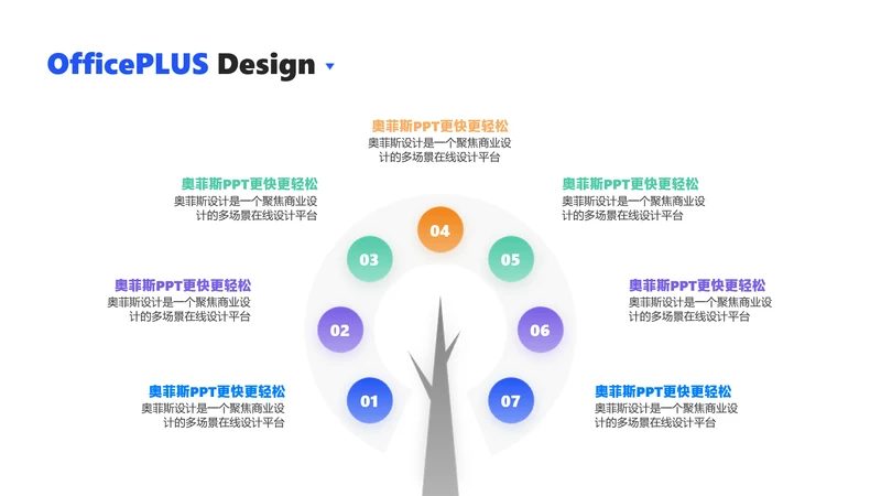简约风并列关系7项PPT单页