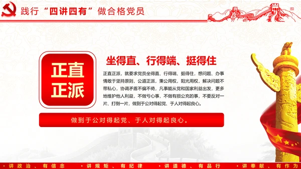 践行四讲四有，争做合格党员