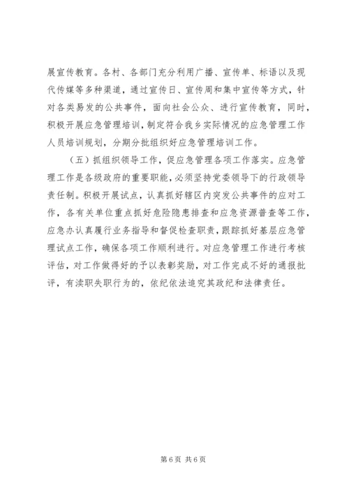 乡镇年度应急管理自查工作自查总结.docx