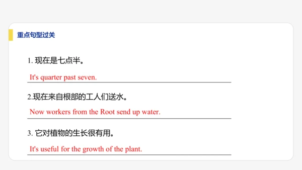 【学霸提优】Unit 6 The power of plants  单元复习课件 外研版（2024）