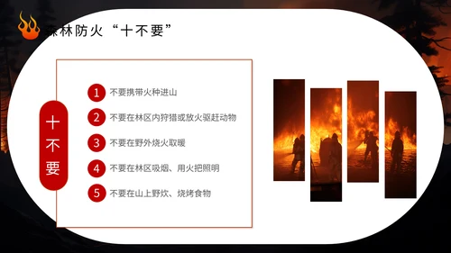 预防山火人人有责林火通用PPT模板