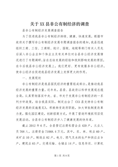 关于XX县非公有制经济的调查 (5).docx