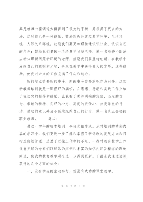 教师培训工作个人总结.docx