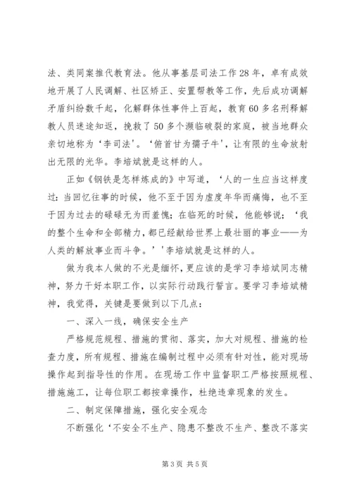 学习李培斌心得体会.docx