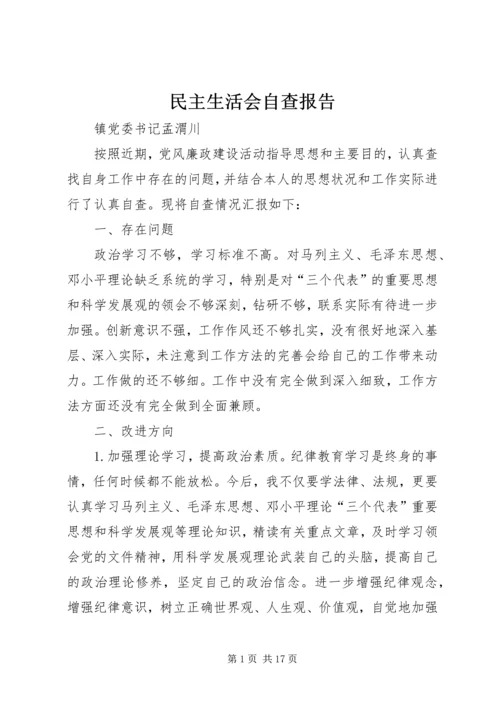 民主生活会自查报告 (2).docx