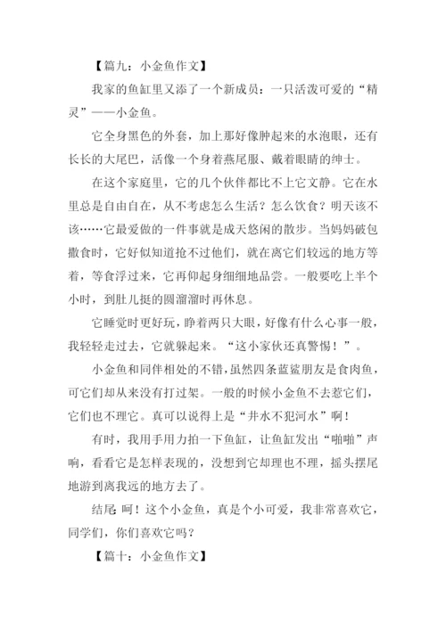 小金鱼作文结尾.docx