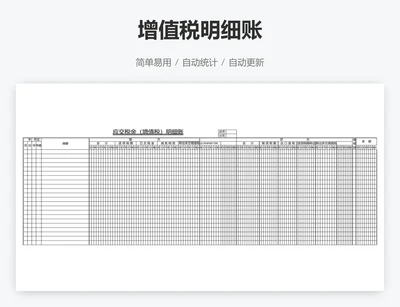 增值税明细账