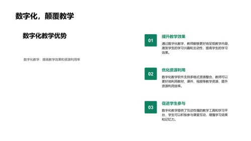 教学革新路向数字PPT模板