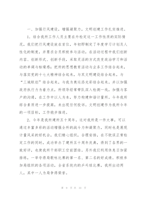 计量测试专业技术工作总结(多篇).docx