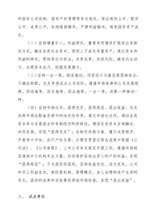 混改工作专题方案.docx