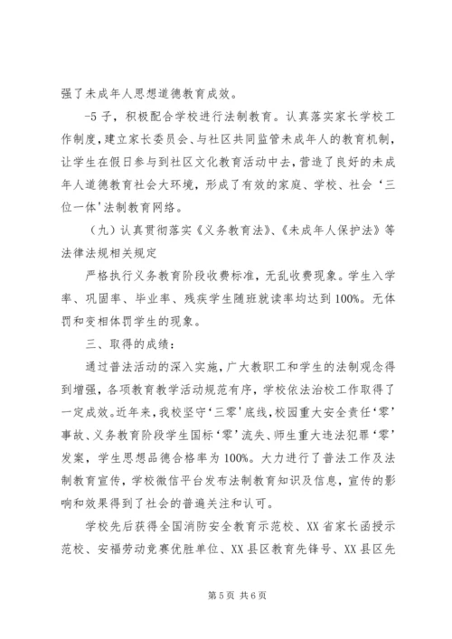 学校“七五”普法工作自查情况汇报.docx