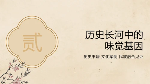 中国风水墨工笔非遗美食保护PPT模板