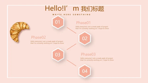 粉色手绘面包店年年终总结动态PPT