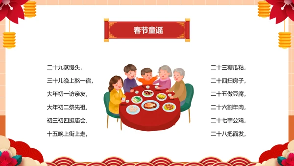 幼儿园童心同乐过新年春节主题活动PPT模板