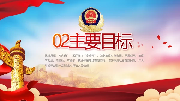 公安警察年终工作总结汇报动态PPT
