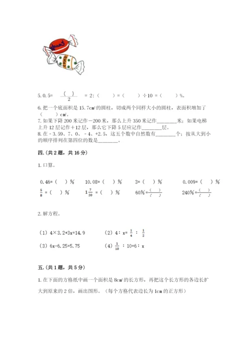 人教版数学六年级下册试题期末模拟检测卷【原创题】.docx