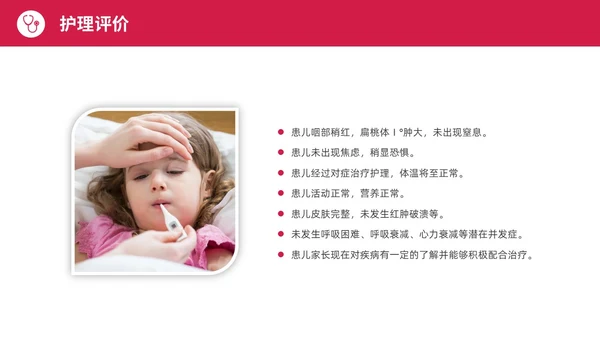 红色水彩简约商务急性咽喉护理查房培训PPT课件
