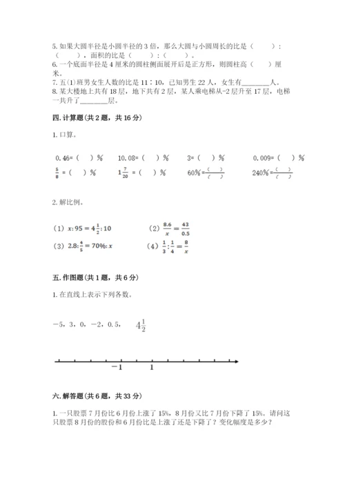 冀教版小学六年级下册数学期末检测试题精品【夺冠系列】.docx