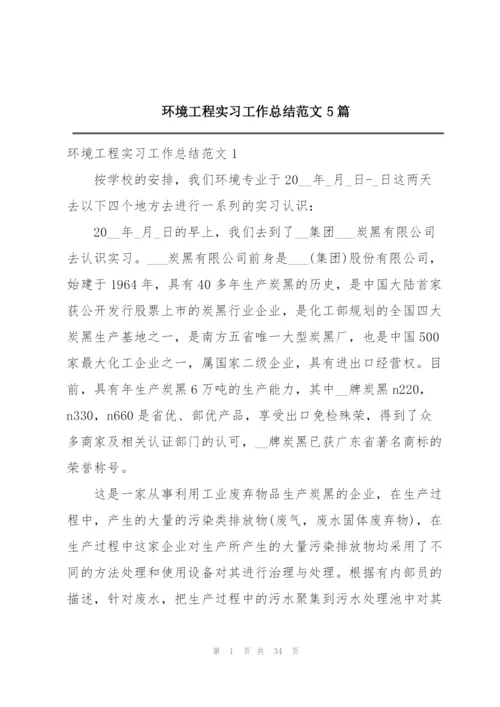 环境工程实习工作总结范文5篇.docx