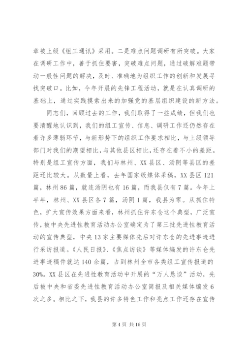 领导在组工宣传信息调研工作会议上的讲话.docx